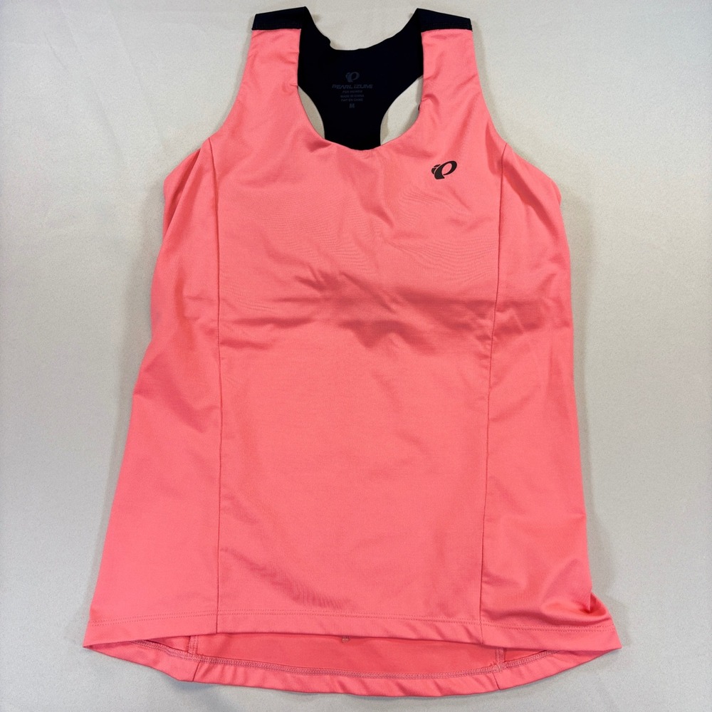 Pearl Izumi Cycling Tank Top Womens Medium Pink Racerback Built-in Bra Bike EUC